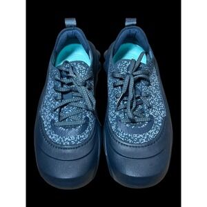 Crocs Echo Storm Tundra Navy Blue Knit Slip On Sneakers Mens 5 Womens 7 209414